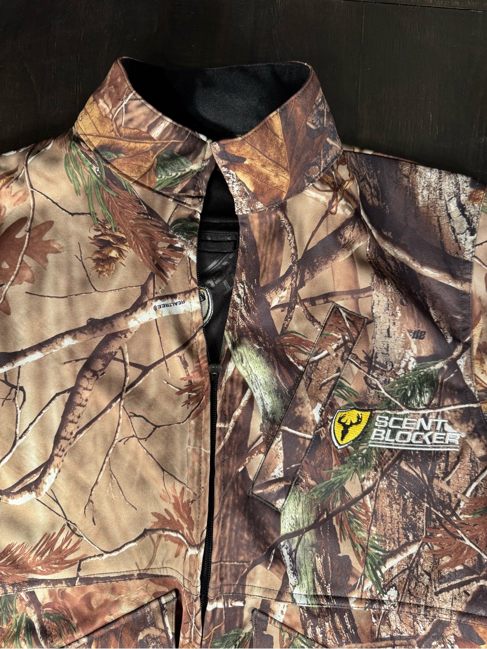 Scent Blocker Men's Camo Hunting Jacket - Brown/Green